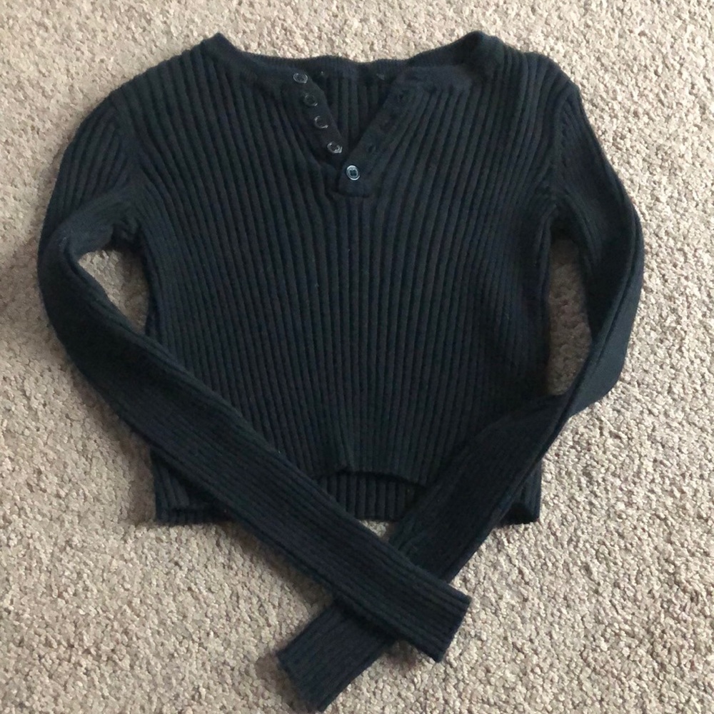 black button up brandy melville top
